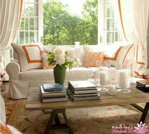 ترکیب های رنگی دکوراسیون منزل در پرده، فرش و مبل 